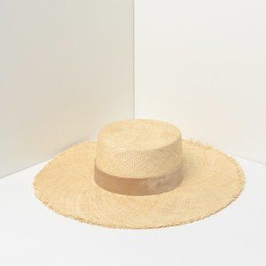 Lack of Color Aruba Fray Boater Hat - Size: L / Large / LG (59 CM)